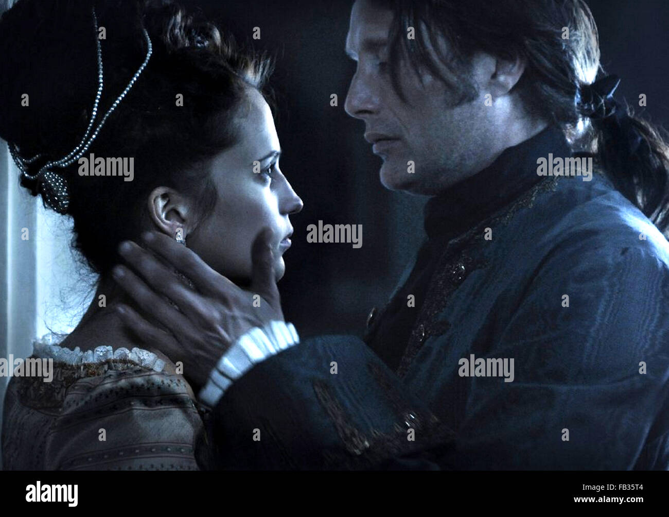 A ROYAL AFFAIR  2012 Magnolia Pictures film with Alicia Vikander and Mads Mikkelsen Stock Photo