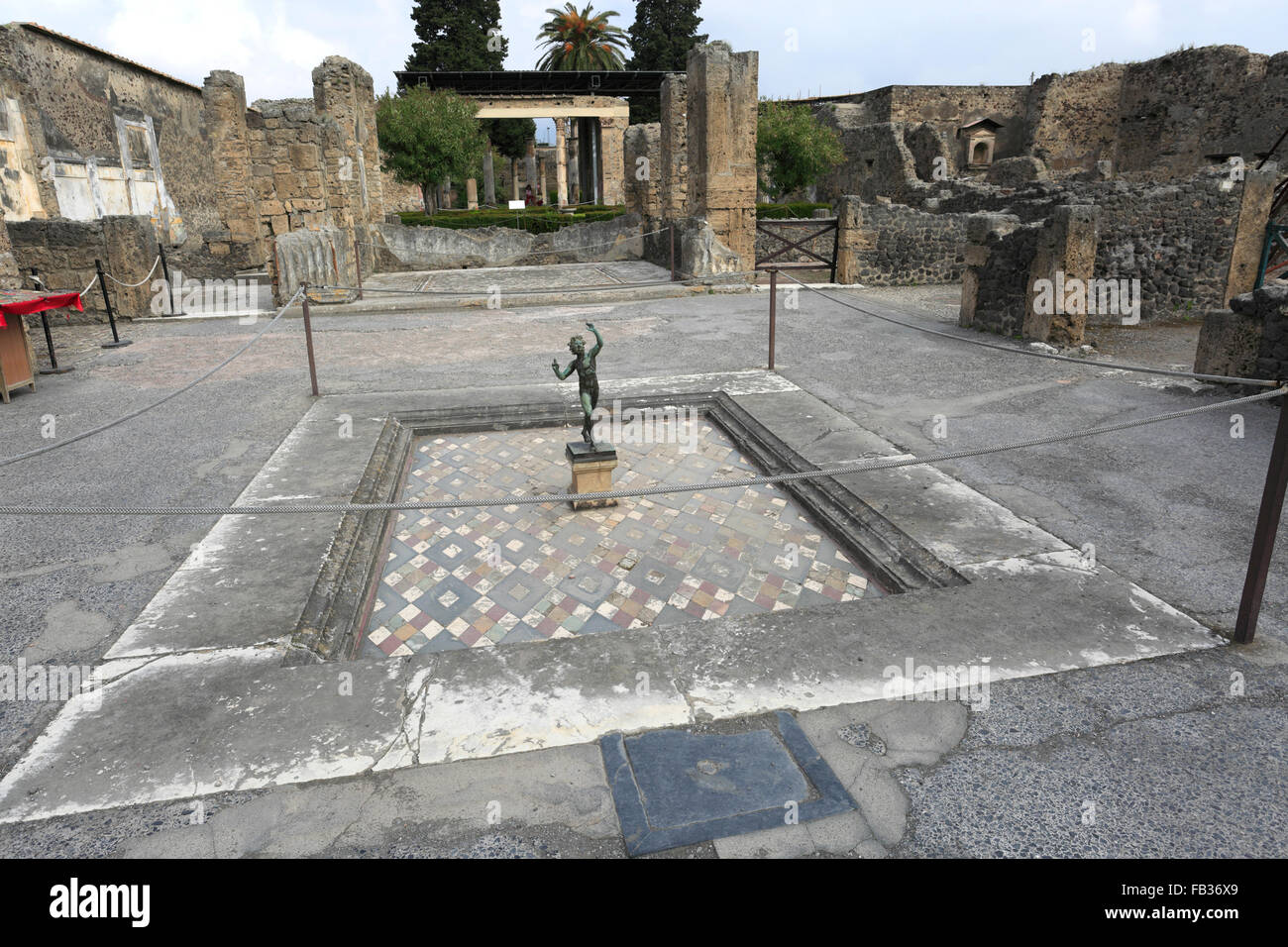 House of the Faun, Pompeii, the Roman city buried in lava near Naples city, UNESCO World Heritage List 1997, Campania region Stock Photo