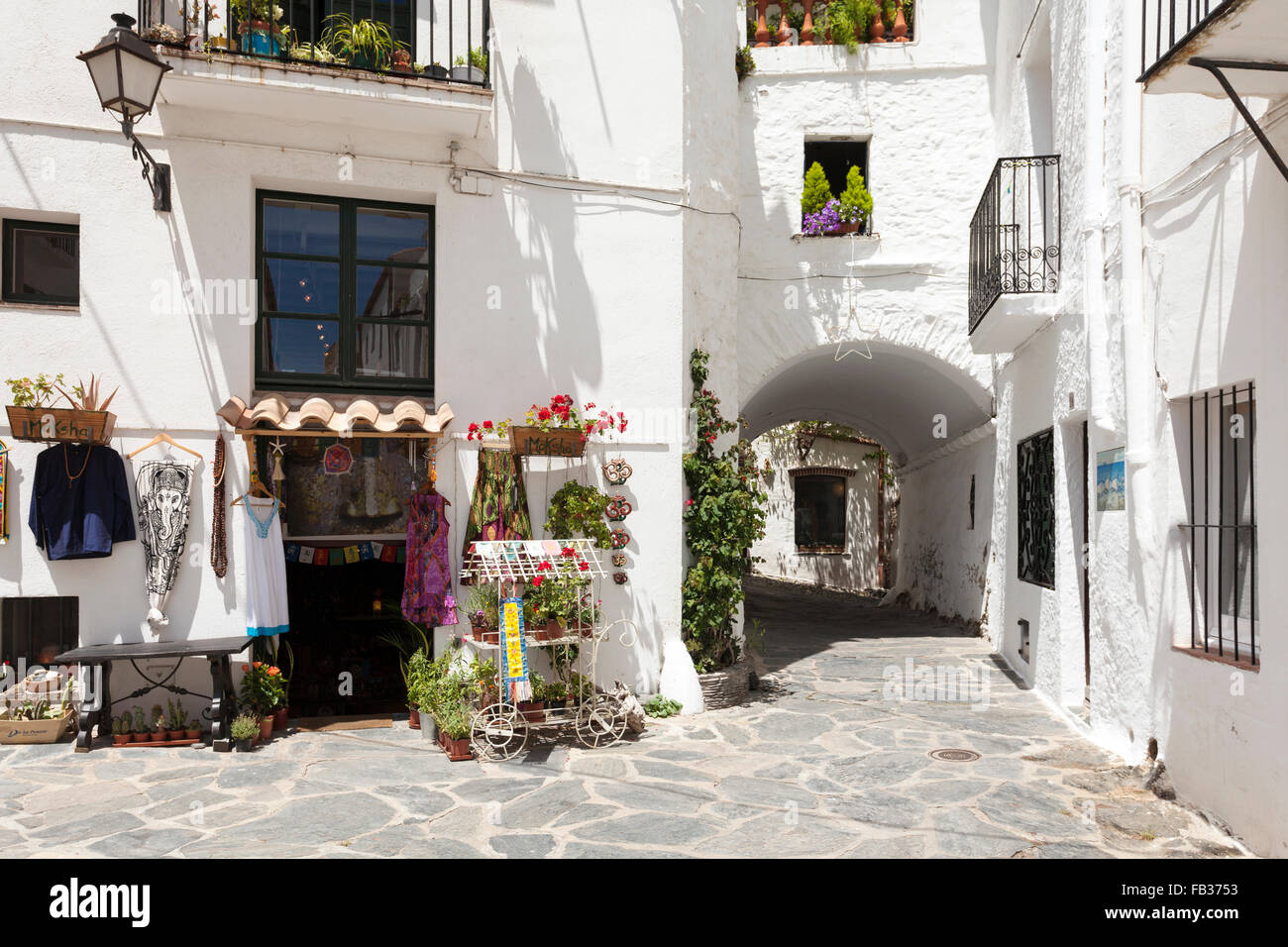 A corner in the street of Cadaqués Stock Photo