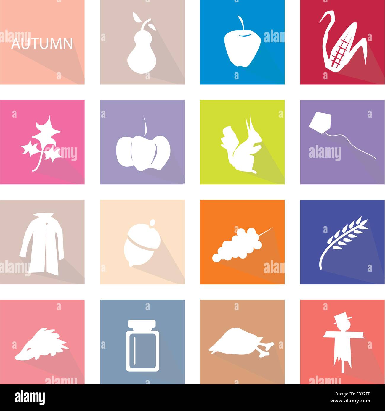 Illustration Collection of Autumn or Fall Icon Labels, The Transition ...