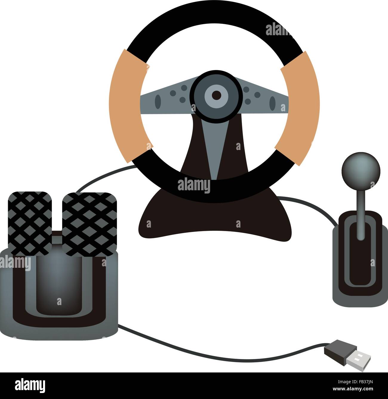 Computer and Technology, Illustration of Computer Steering Wheel Used