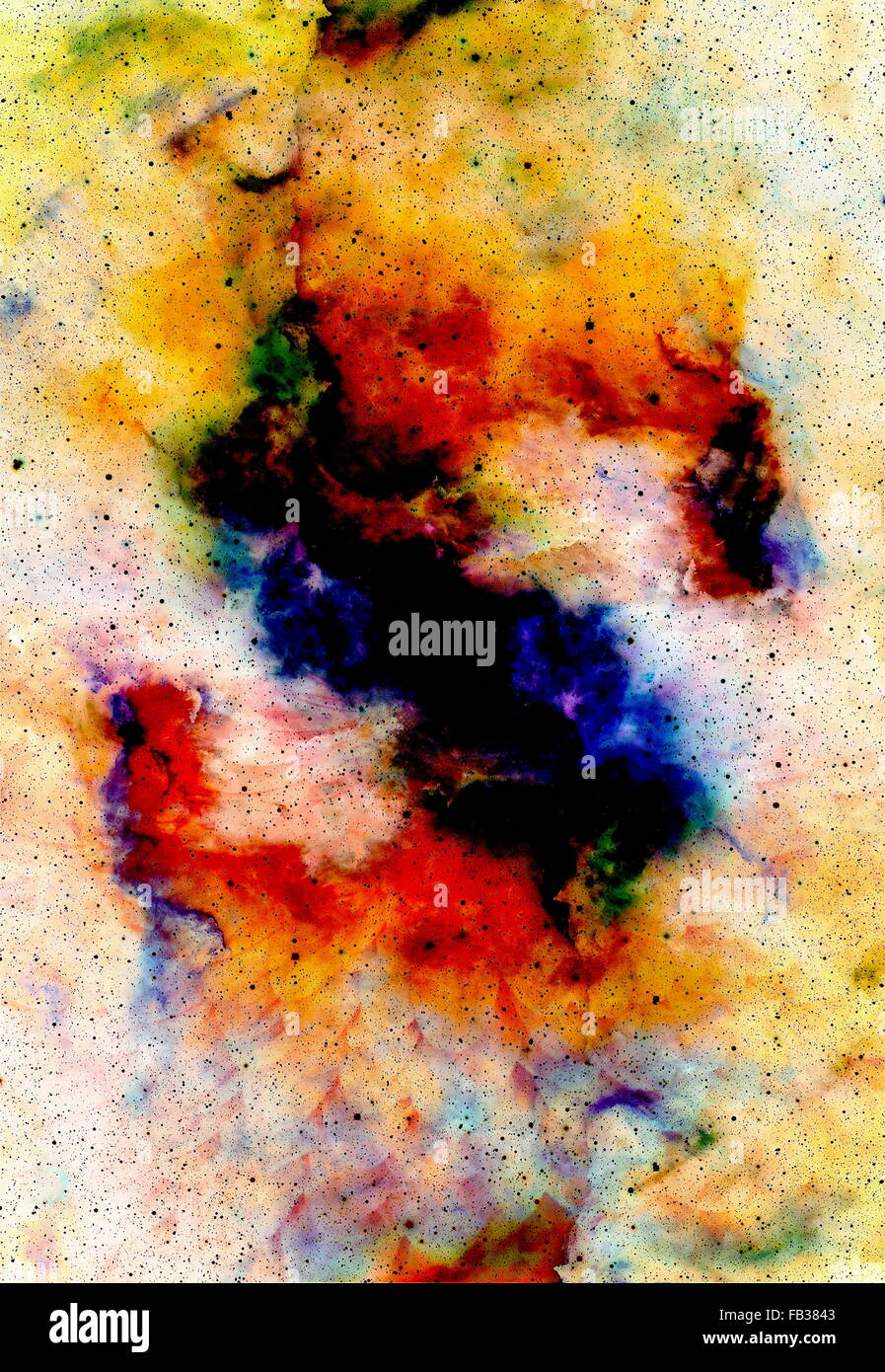 Nebula, Cosmic space and stars, blue cosmic abstract background Stock ...