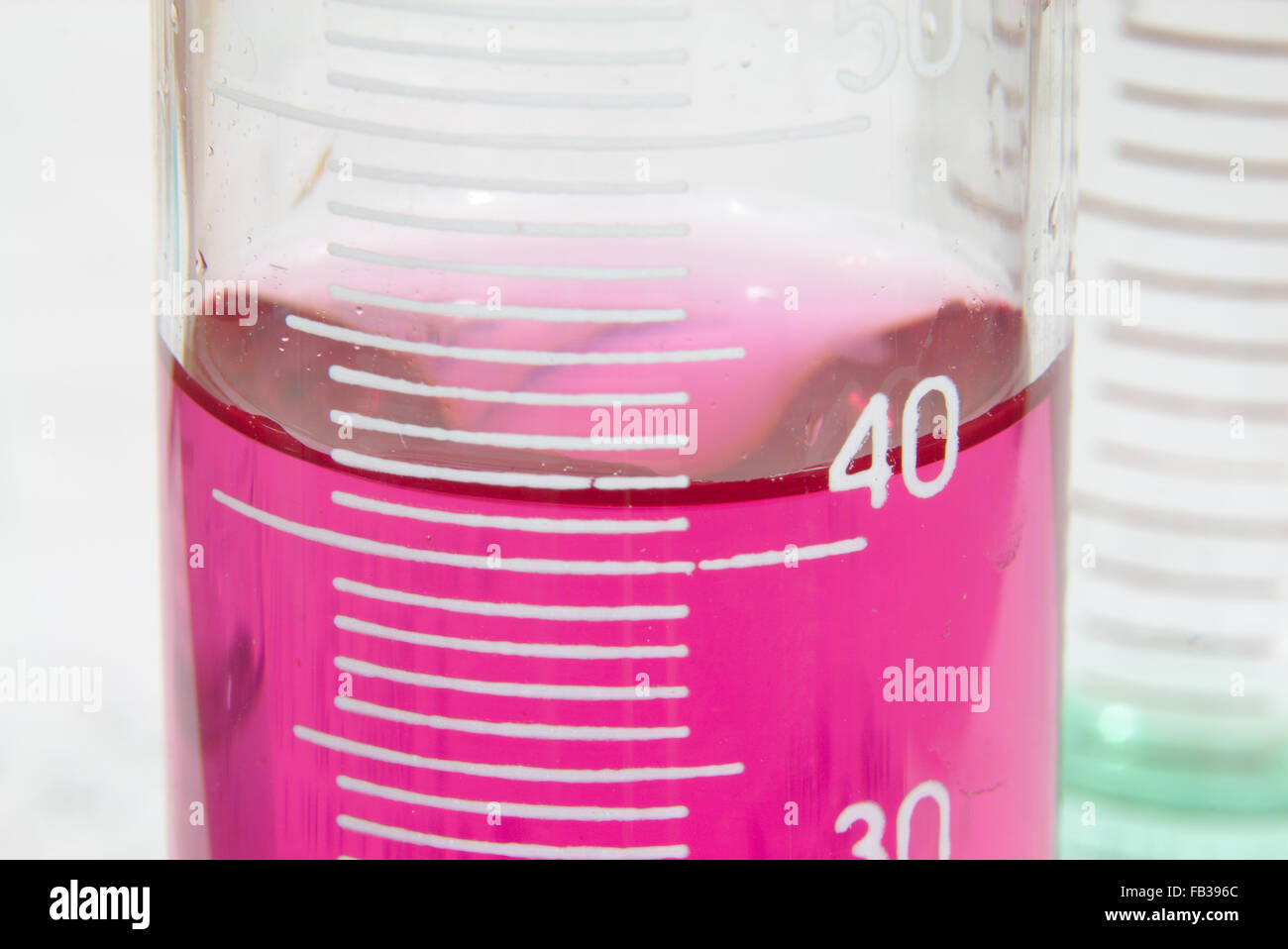 Close up of a meniscus in a graduated cylinder Stock Photo Alamy