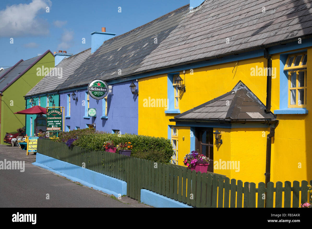 Traditional Housing in Cloghane Village; Brandon; Dingle Peninsula; Ireland; Stock Photo