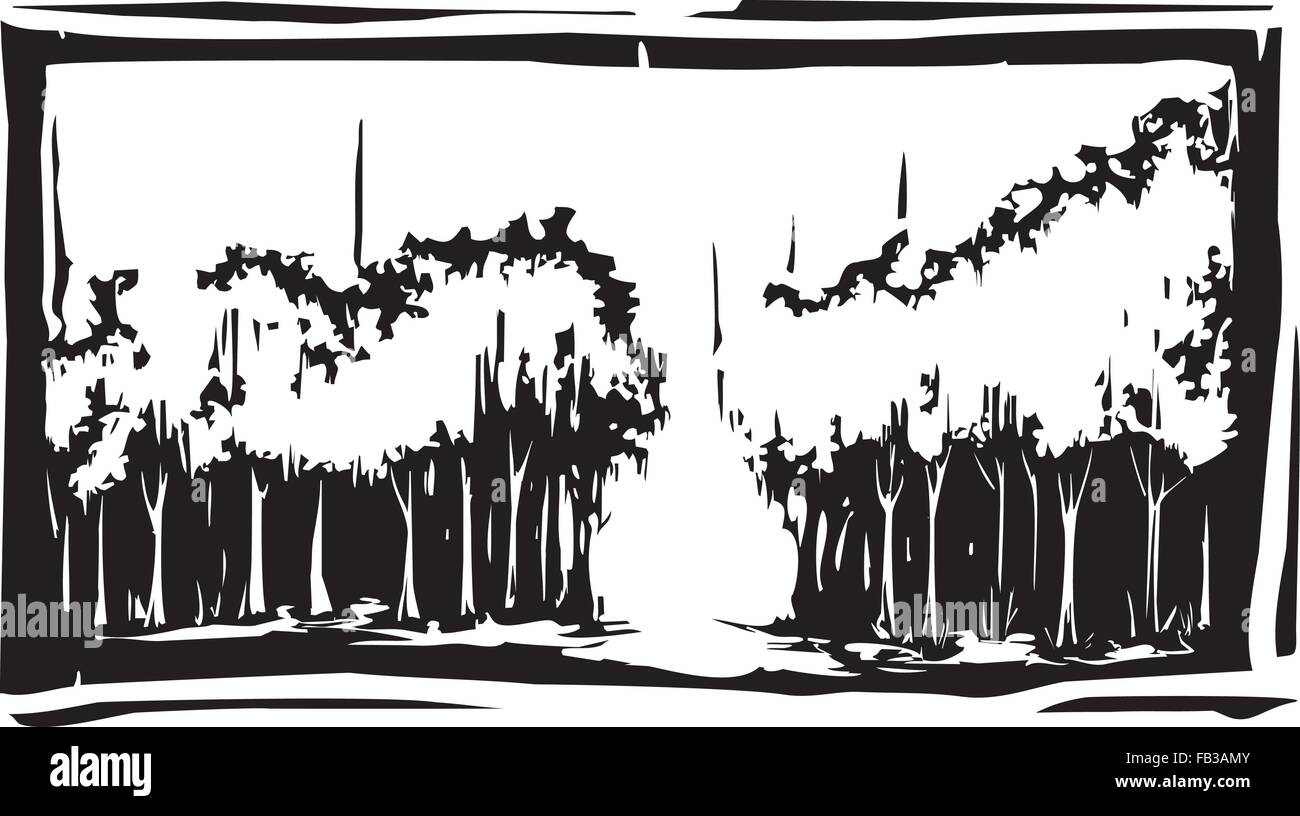 Path through the wilderness Stock Vector Images - Alamy