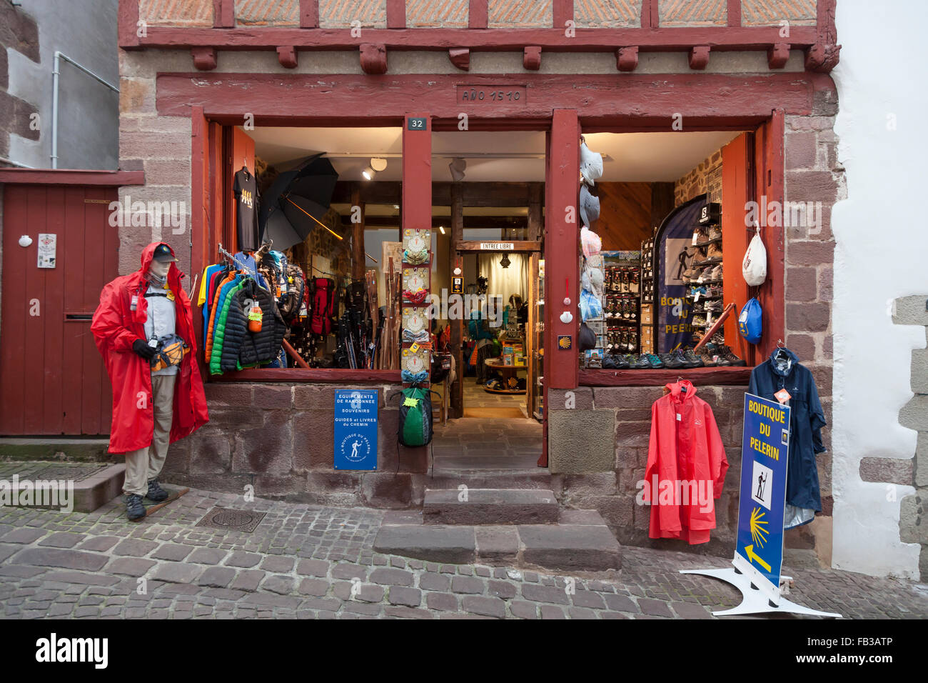 La Boutique du Pelerin in Saint Jean Pied de Port Pyrenees Atlantiques Aquitaine France Stock Photo Alamy