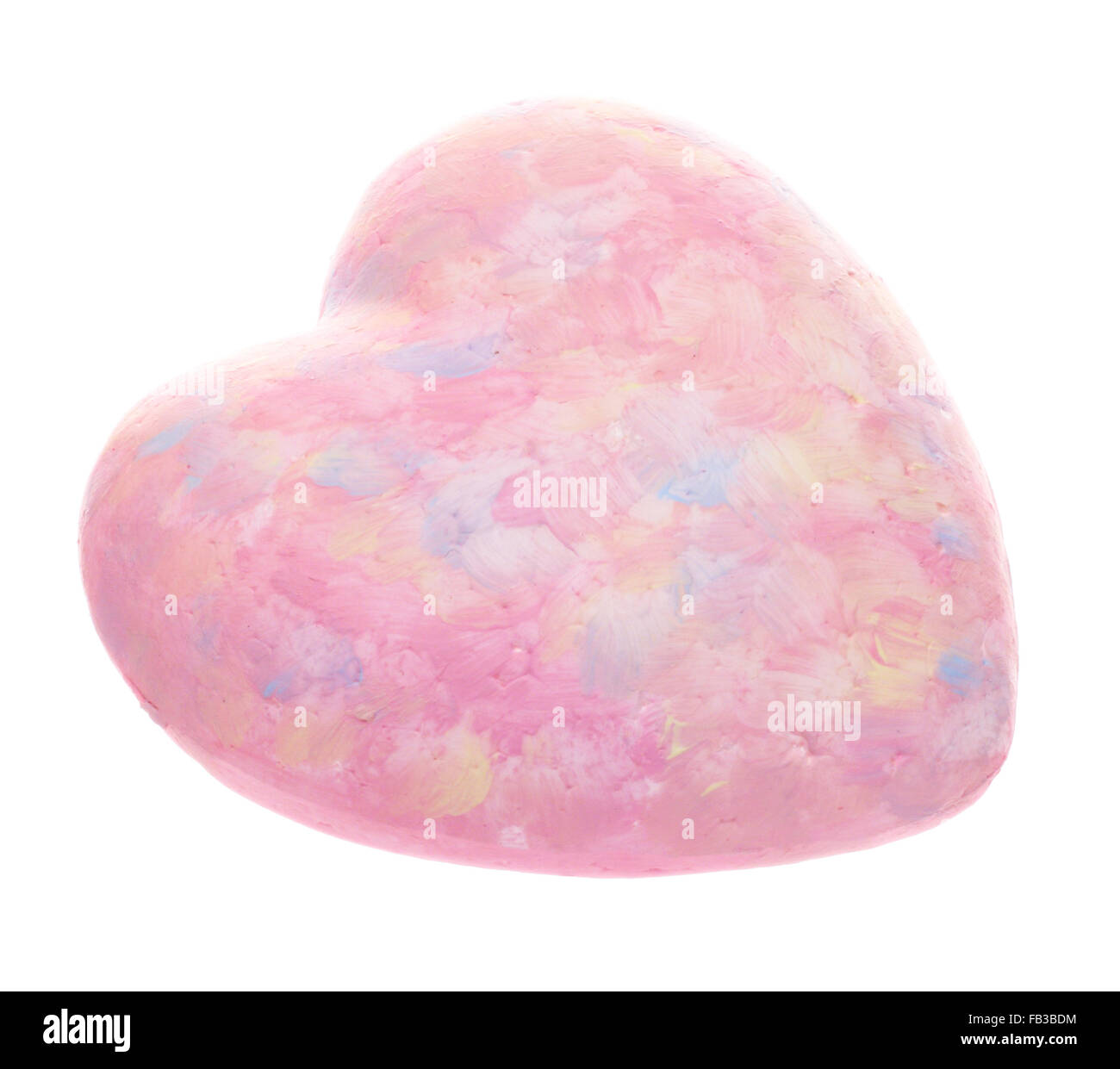 Pink heart isolated on white background, valentines day Stock Photo - Alamy