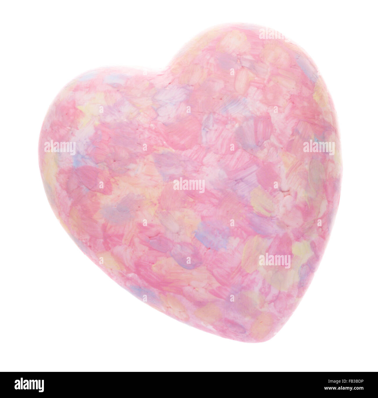 Pink heart isolated on white background, valentines day Stock Photo - Alamy