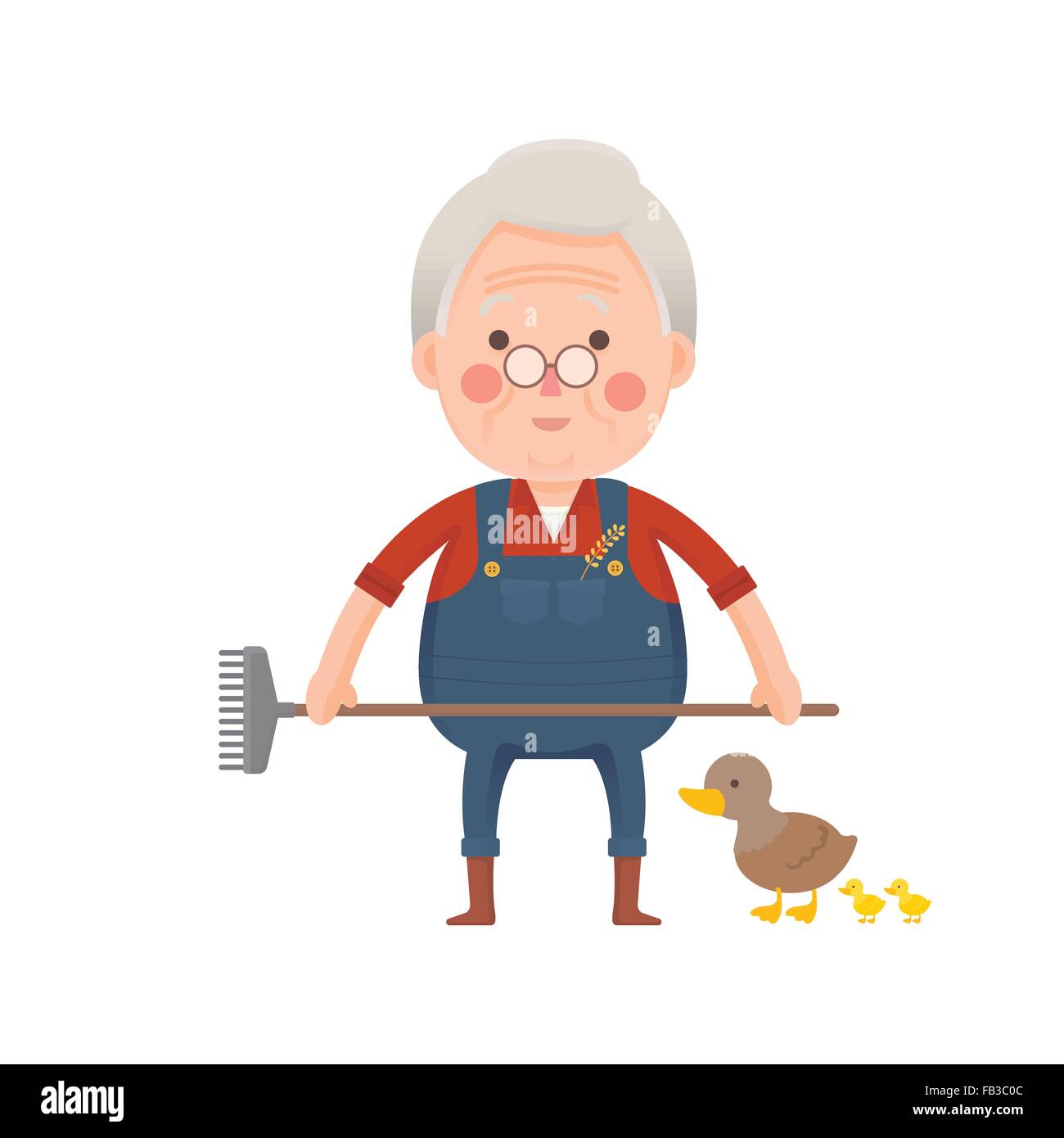 Old farmer cartoon illustration hi-res stock photography and images - Alamy