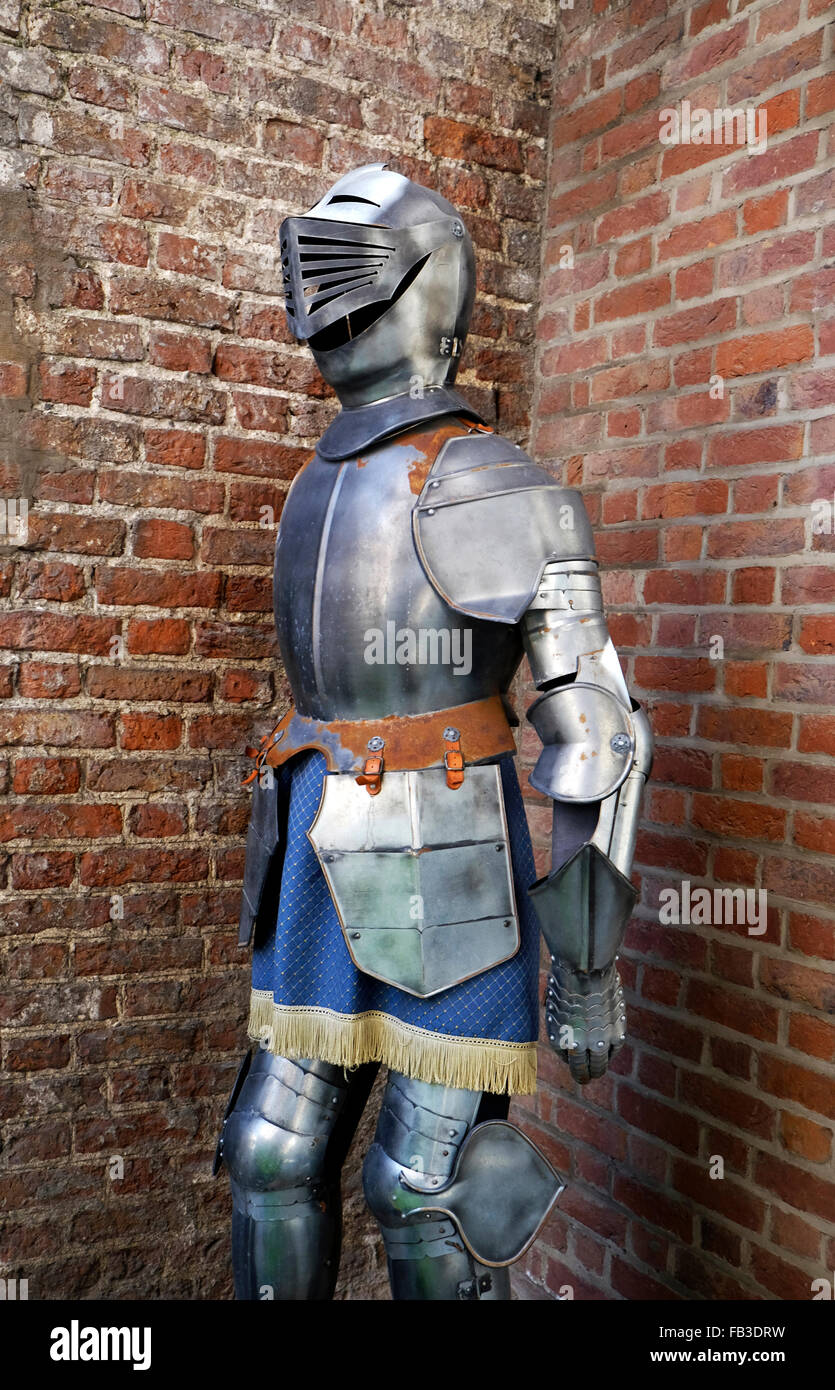Replica Knights full Armour, Soldier Stock Photo