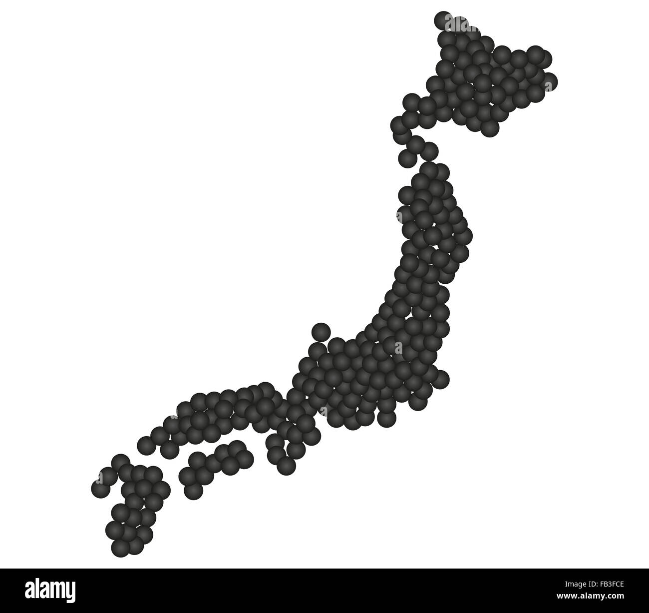 japan map on a white background Stock Photo