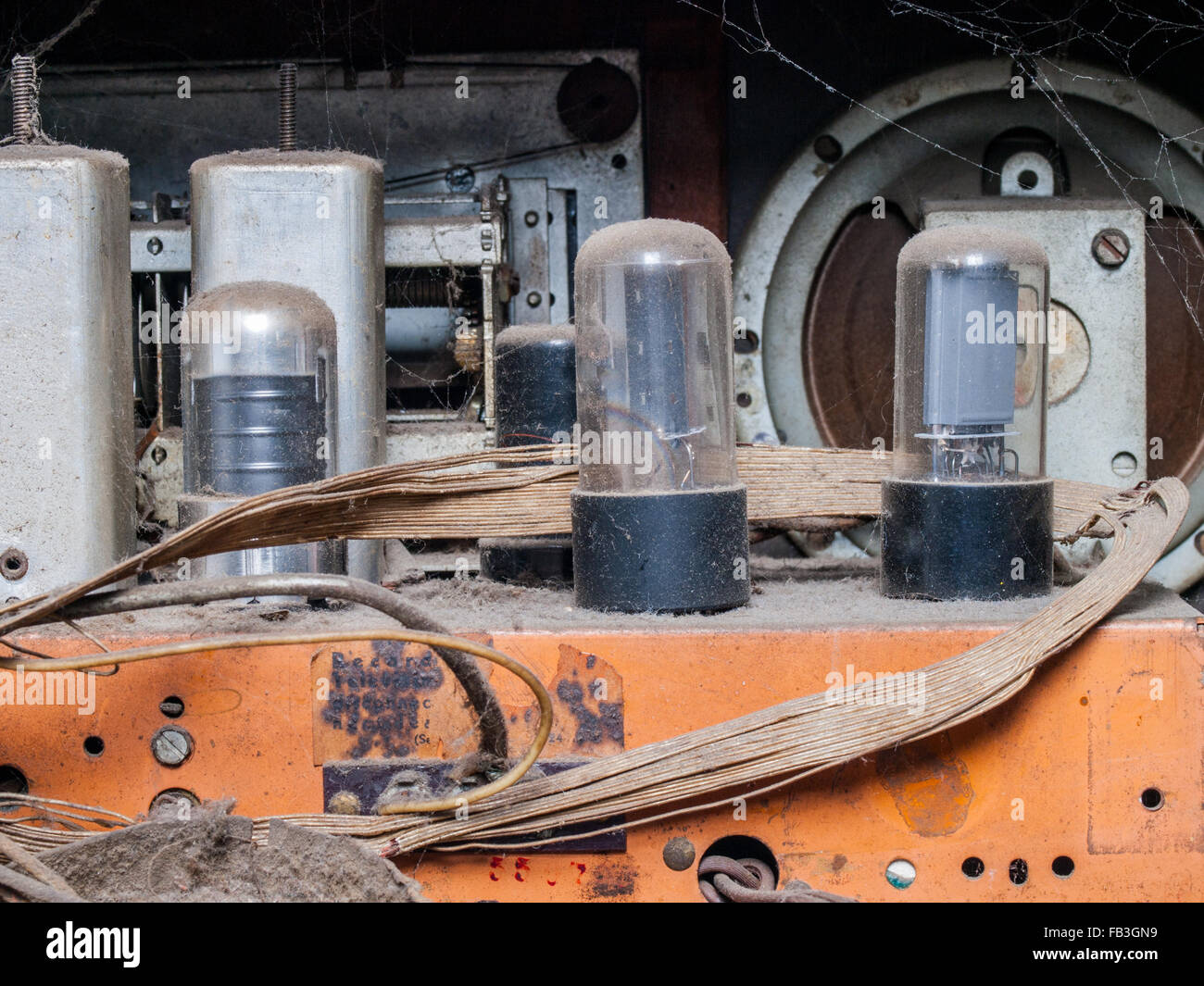 Vintage Radio Dials Controls and Inner Workings Stock Photo - Alamy
