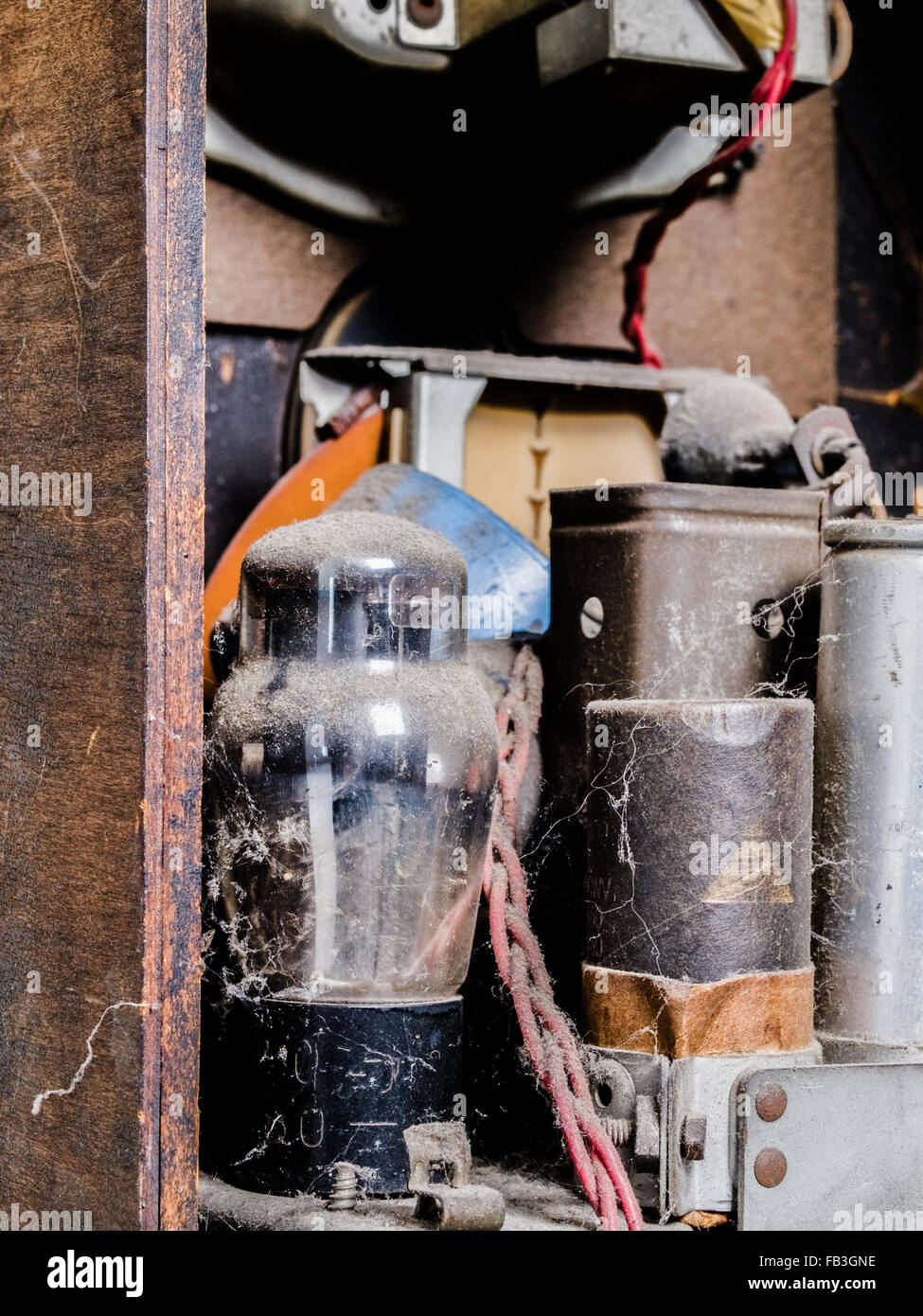 Vintage Radio Dials Controls and Inner Workings Stock Photo Alamy