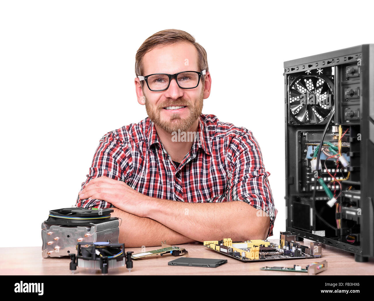Computer, maintenance men hi-res stock photography and images - Alamy