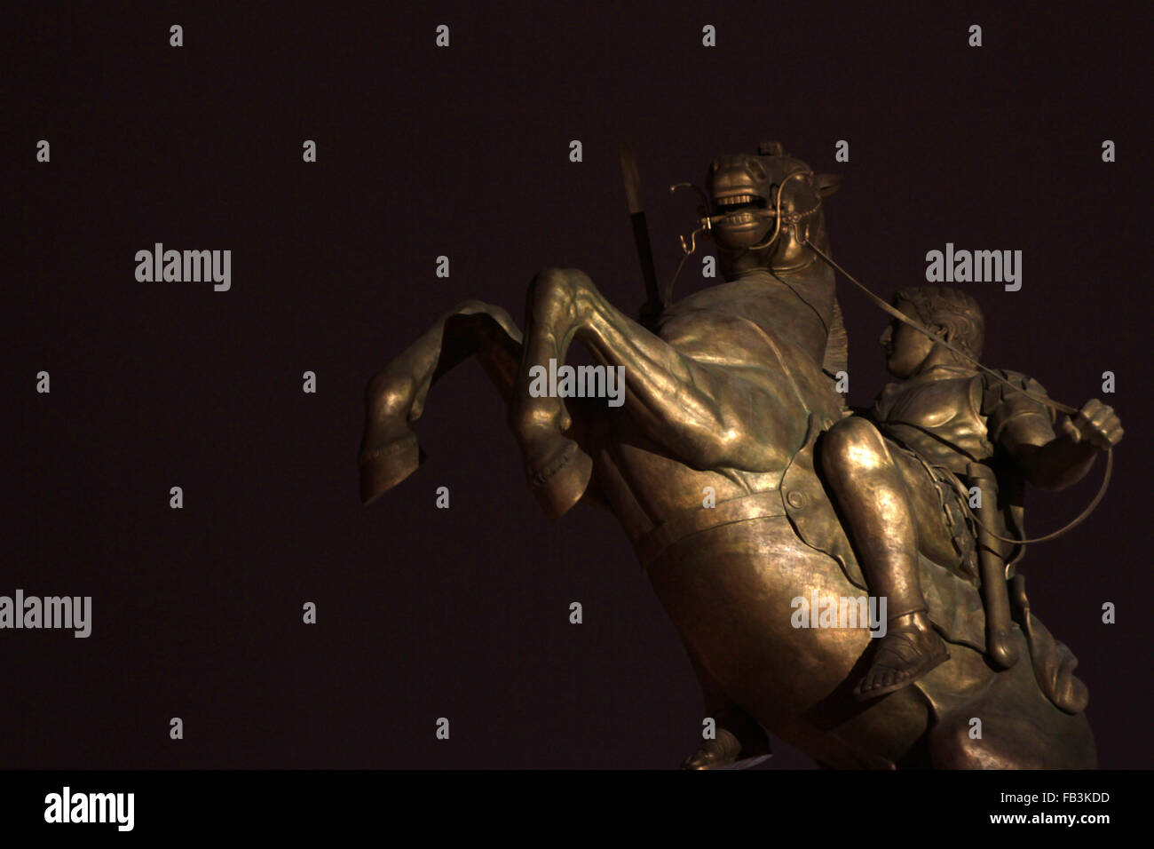 Skopje by Night Stock Photo - Alamy