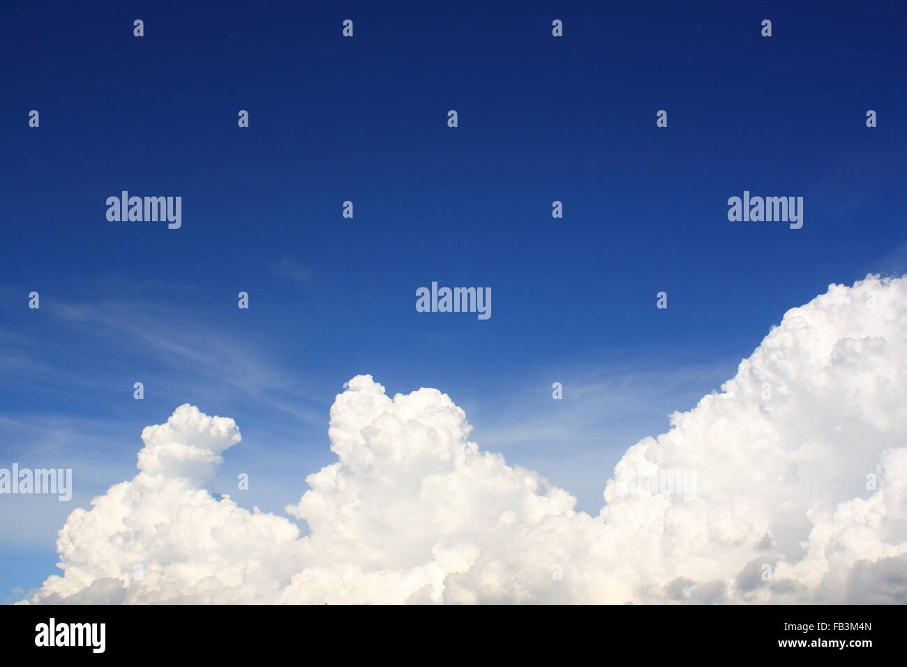 abstract nature background of blue sky and fluffy white cloud during ...