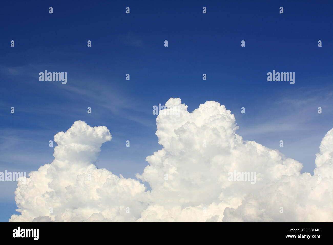 abstract nature background of blue sky and fluffy white cloud during ...