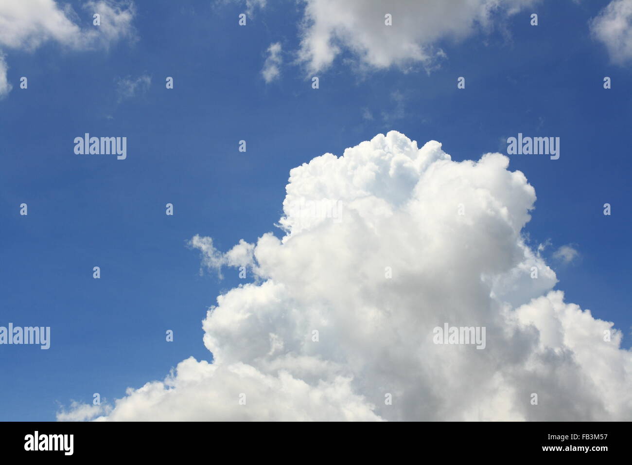 abstract nature background of blue sky and fluffy white cloud during ...