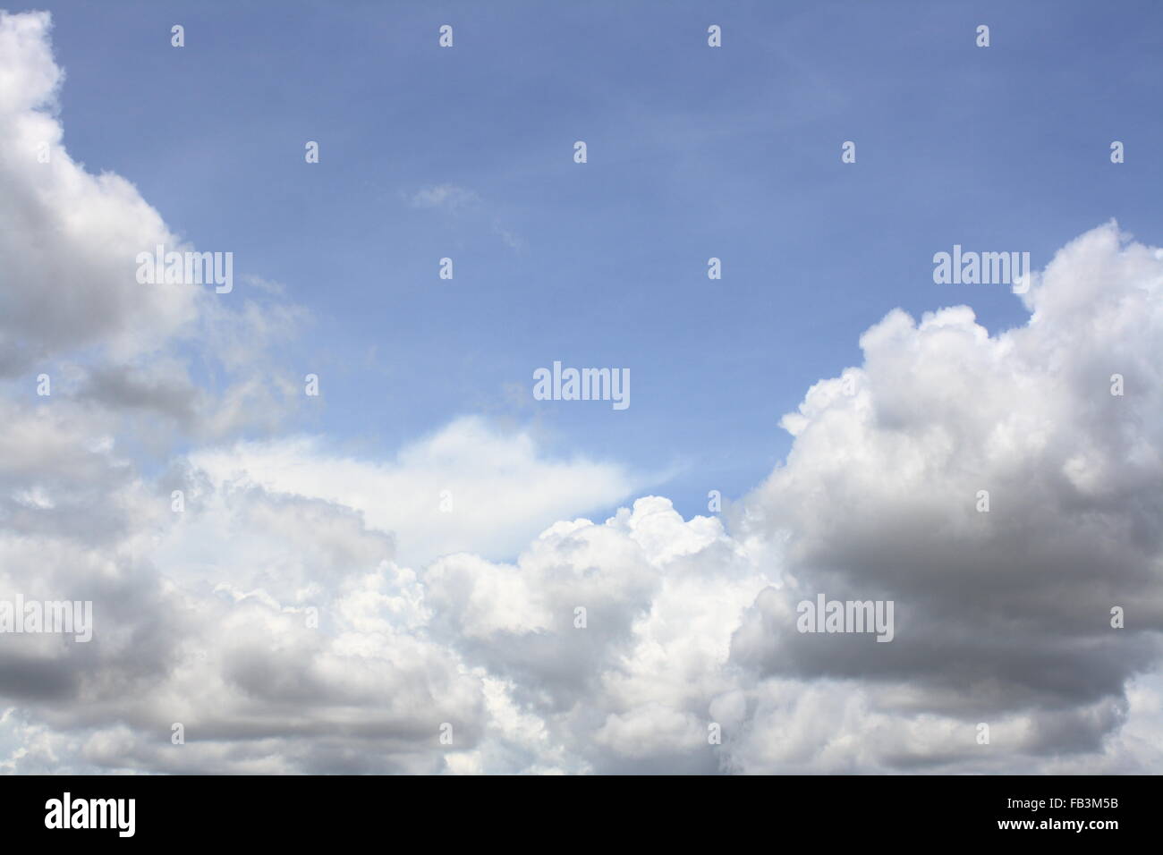 abstract nature background of blue sky and fluffy white cloud during ...