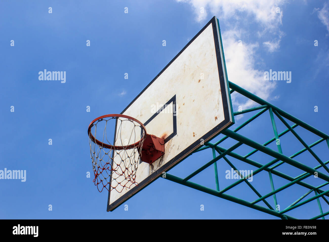 background of outdoor basketball hoop in the park Stock Photo Alamy