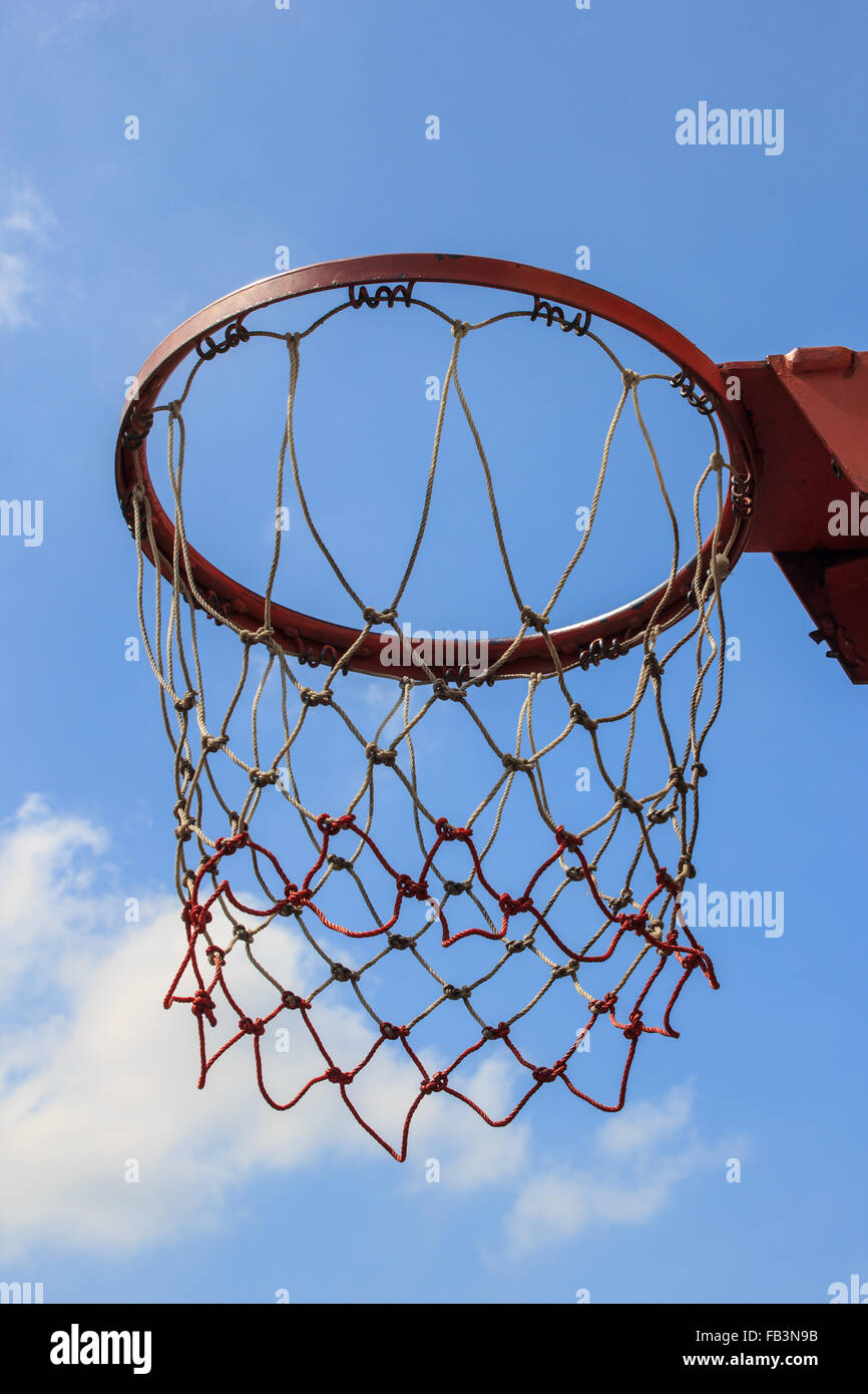 background of outdoor basketball hoop in the park Stock Photo Alamy