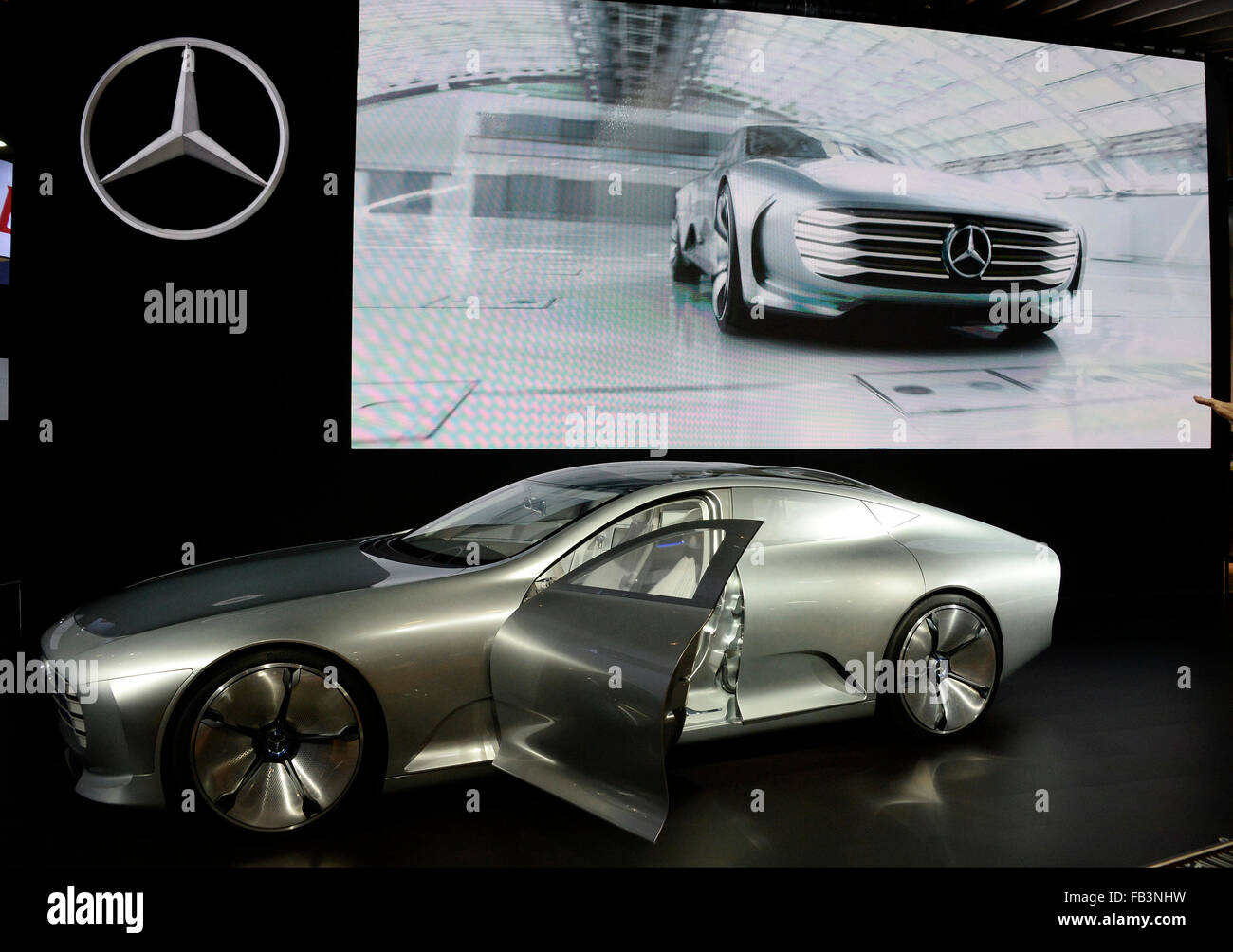 Las Vegas NV, USA. 8th Jan, 2016. Mercedes Benz concept IAA car on
