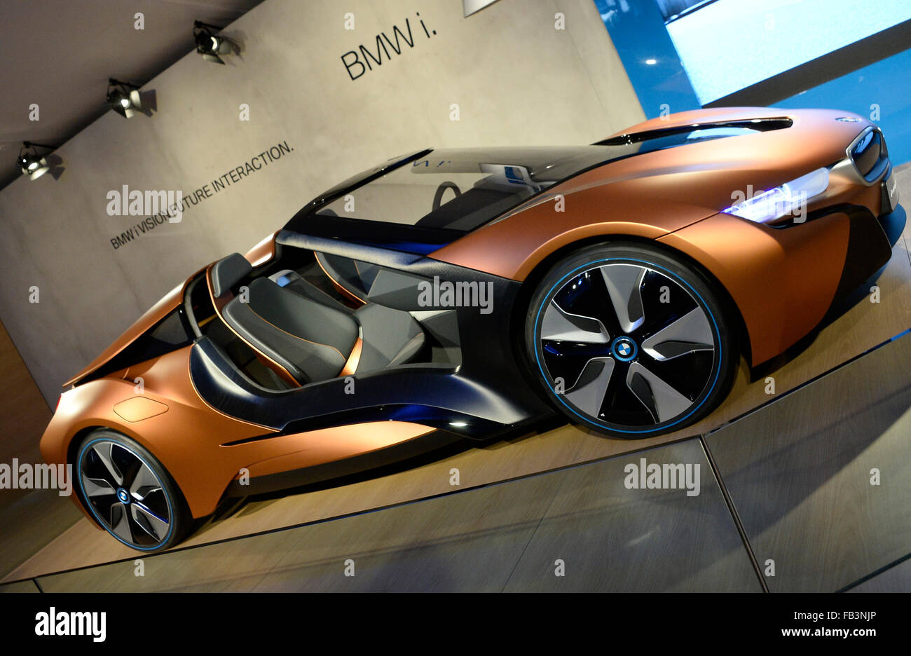 Las Vegas Nv Usa 8th Jan 2016 Bmw I8 Concept Car On Display Stock Photo Alamy