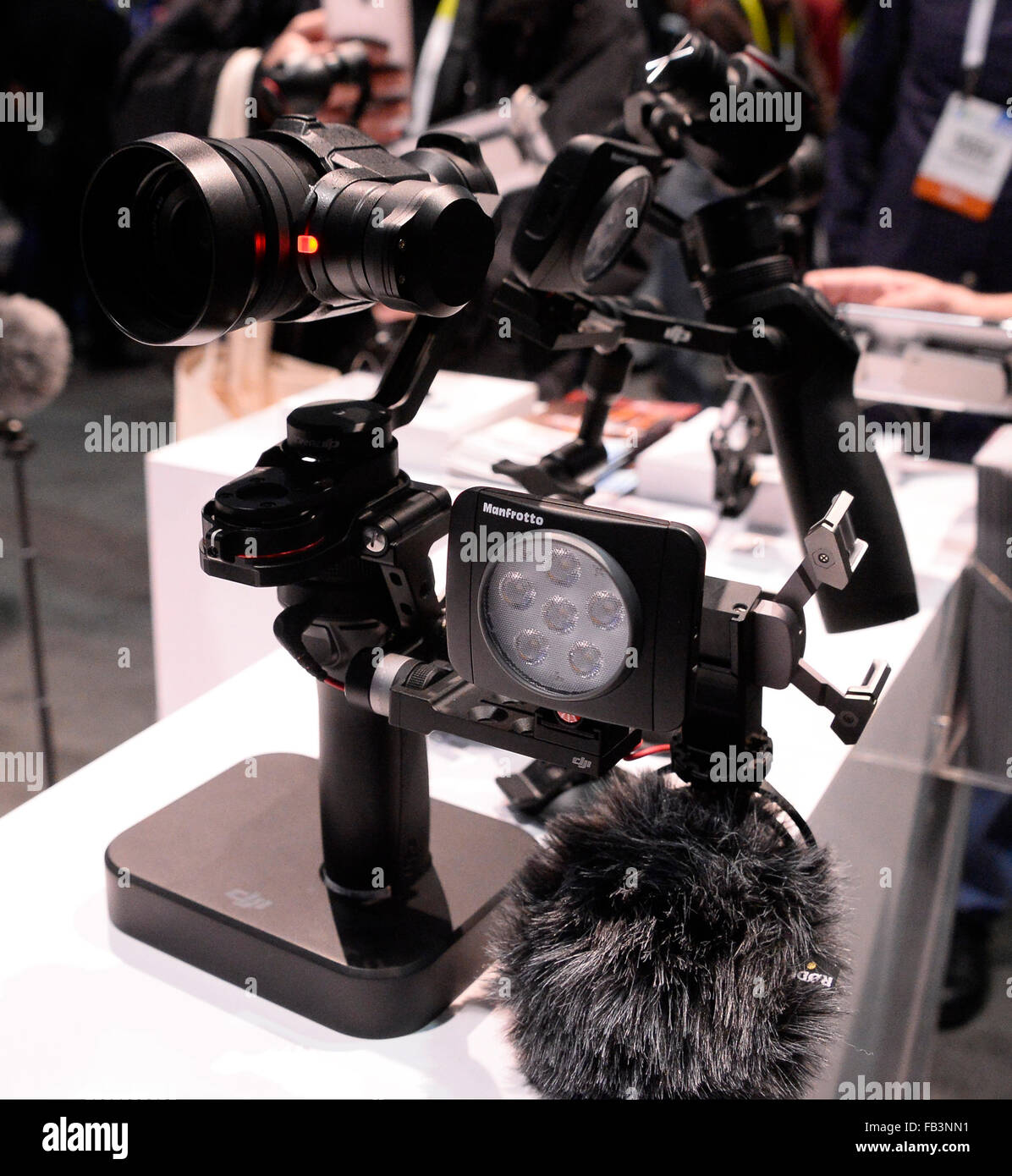 Las Vegas NV, USA. 8th Jan, 2016. DJI shows off their latest drones and