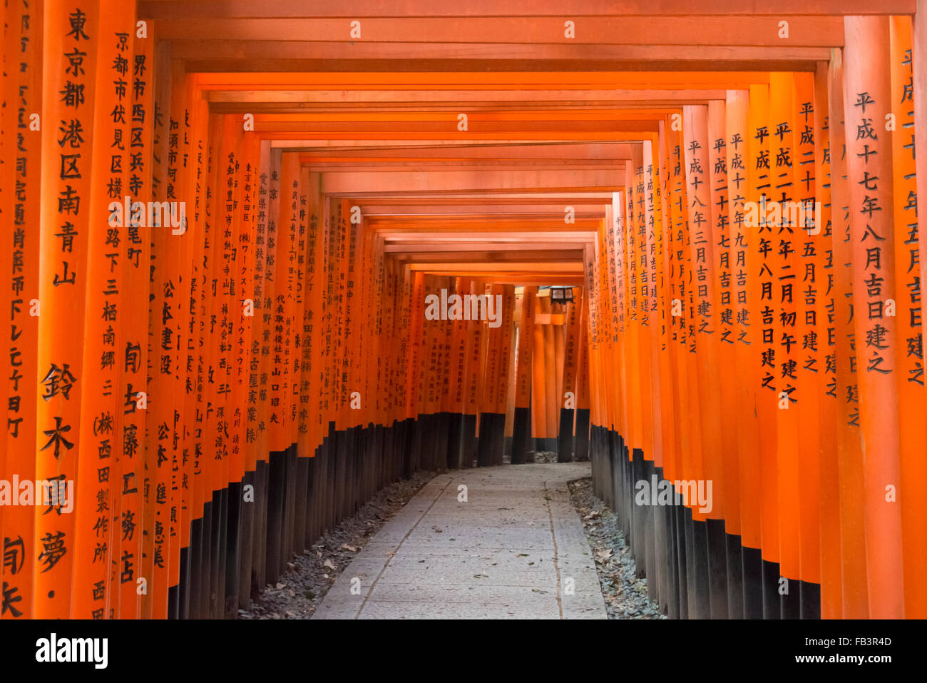 Senbon Torii Thousands Of Torii Gates In Fushimi Inari Shrine Kyoto Japan Stock Photo Alamy