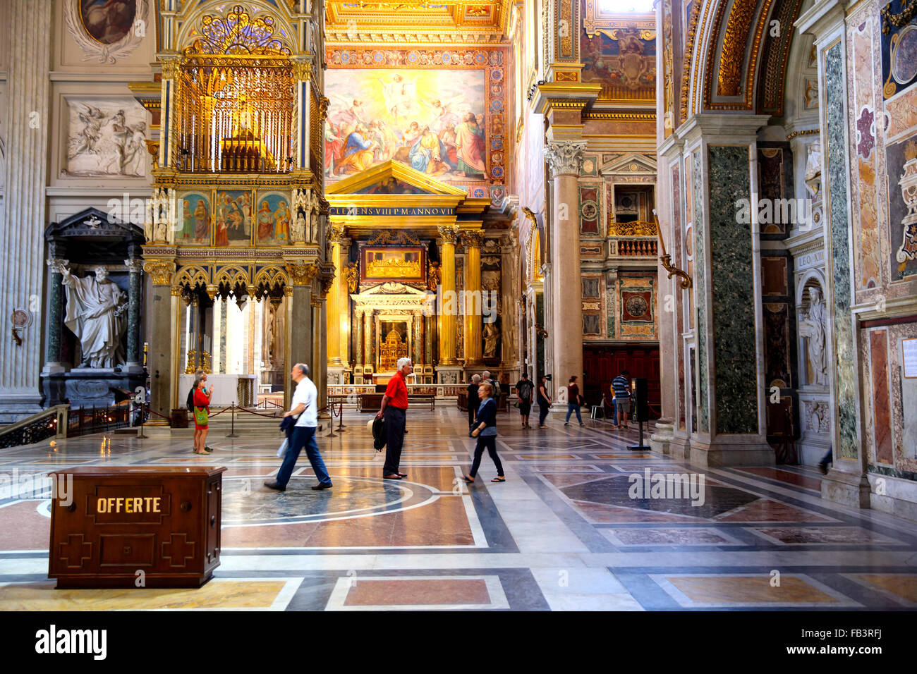 Basilica of Saint John Lateran church in Rome Italy. Stock Photo
