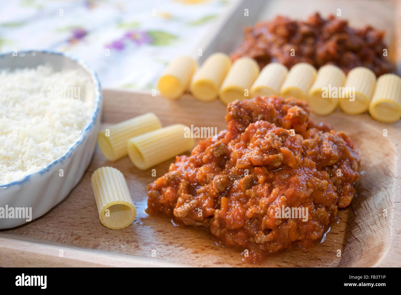 pasta with bolognese ragu Stock Photo Alamy