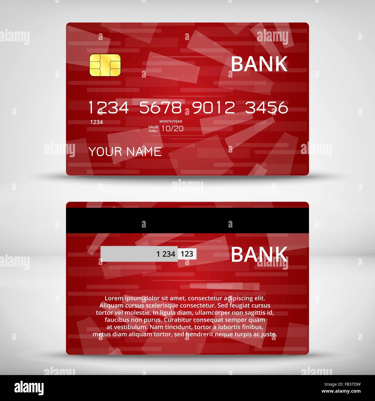Templates of credit cards design with an abstract background, Isolated