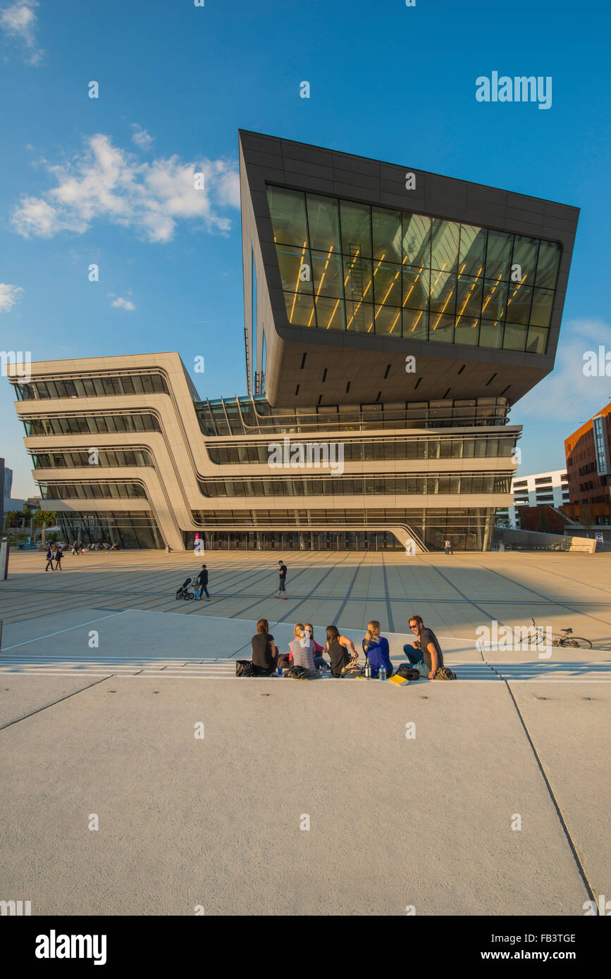 University of Economic Scienes, Campus, Zaha Hadid, Vienna, Austria Stock Photo