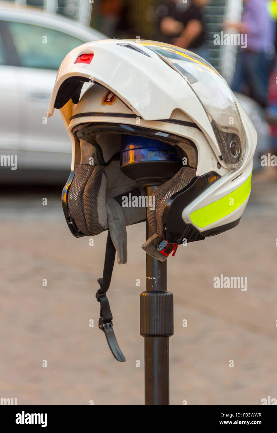 Motorcycle helmet white Stock Photo - Alamy