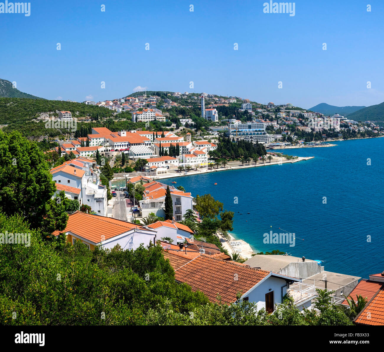 Badeort Neum, Bosnien-Herzegowina, der einzige Meer Zugang des Landes, Neum Stock Photo