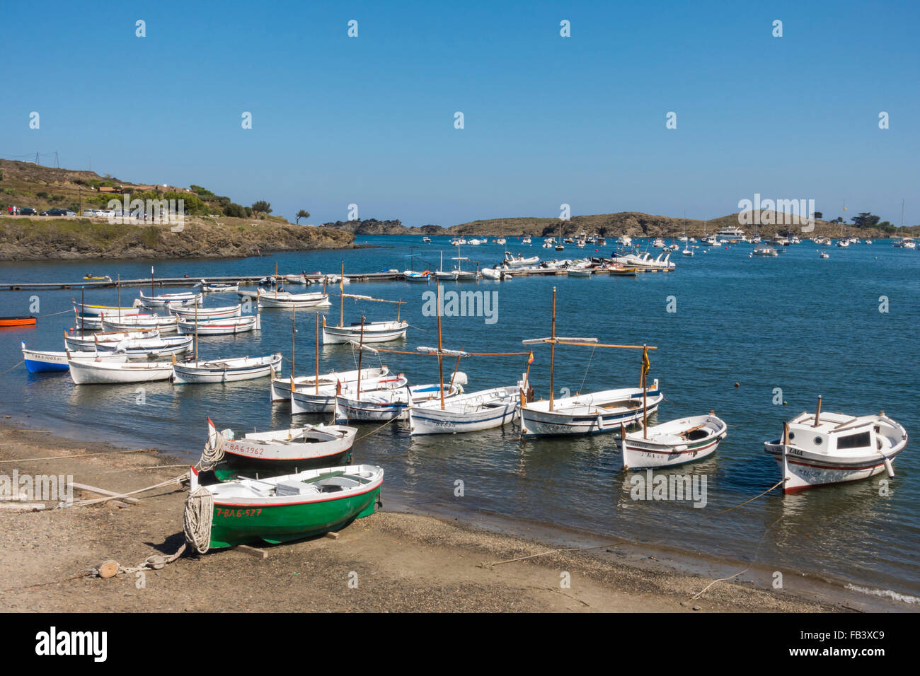 Park Natural Cap de Creus, Bay of Portlligat on Costa Brava, Catalonia, Spain, Roses Stock Photo