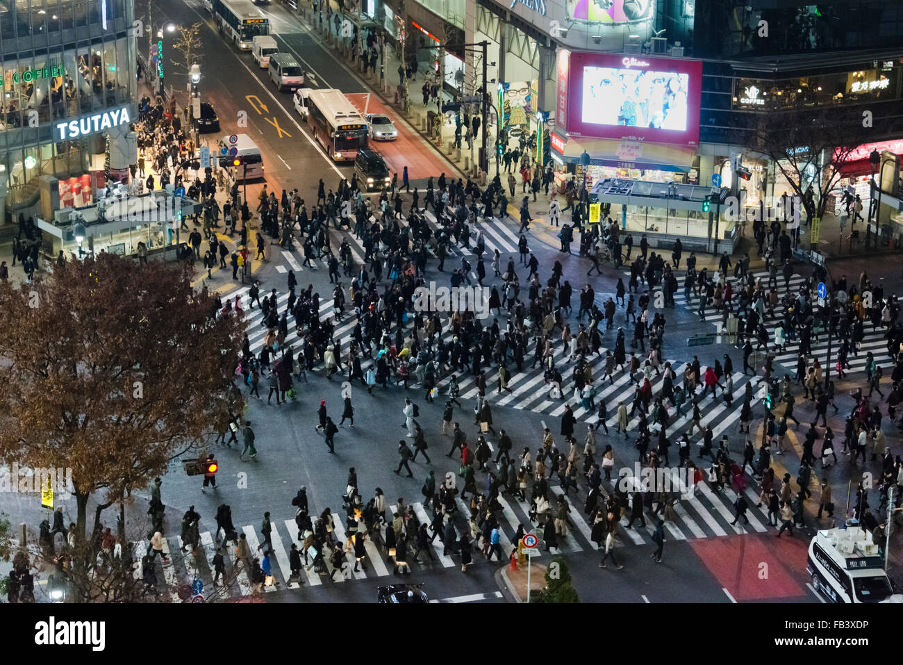 Shibuya Crossing, Tokyo, Japan Stock Photo