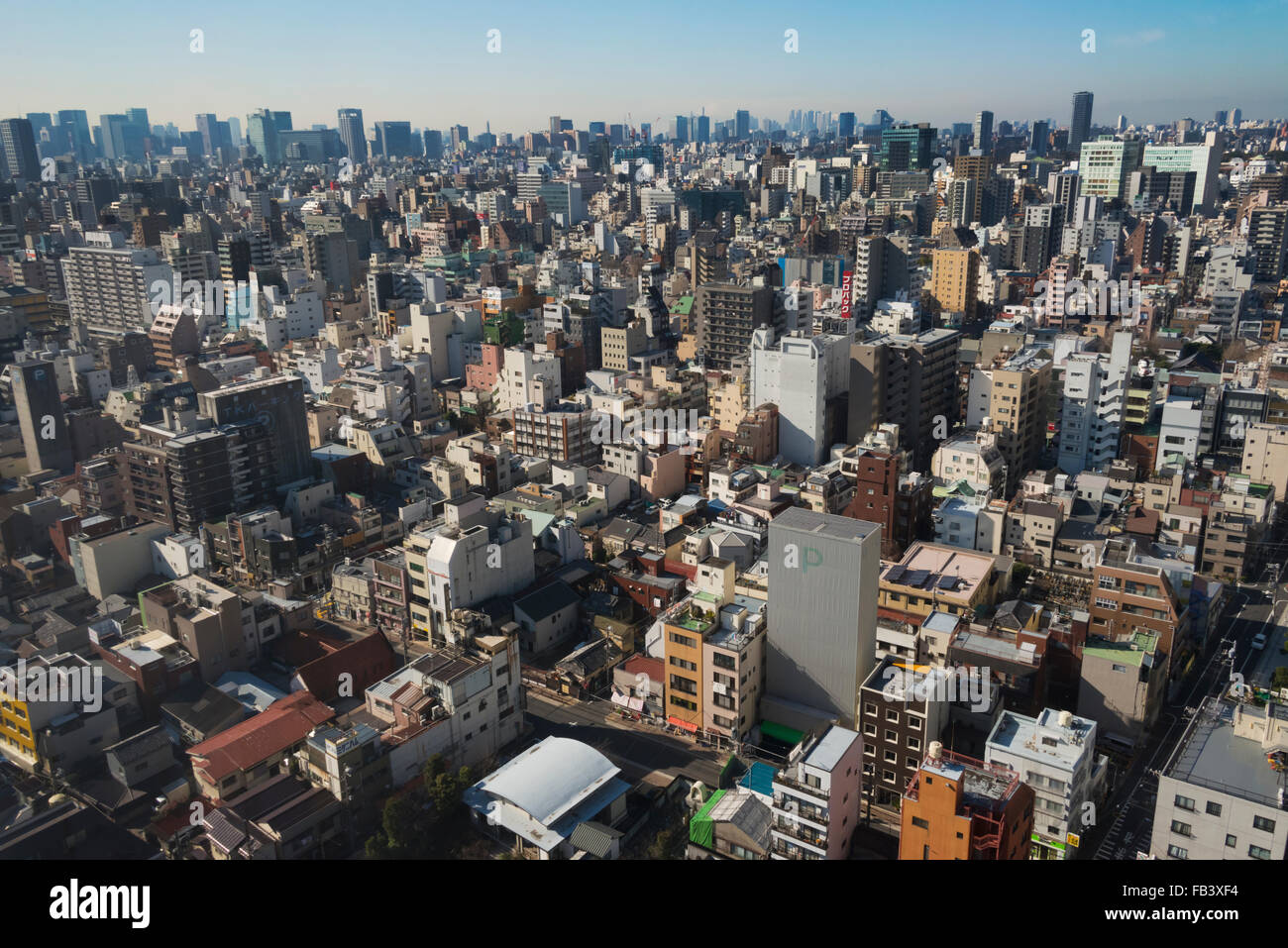 Downtown skyline, Tokyo, Japan Stock Photo