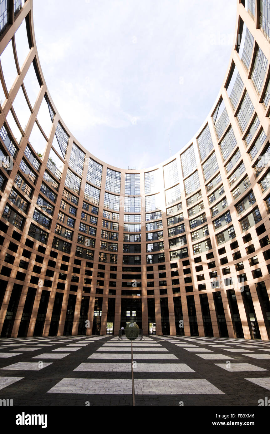 EU Parliament, France, Elsass, Strasbourg Stock Photo