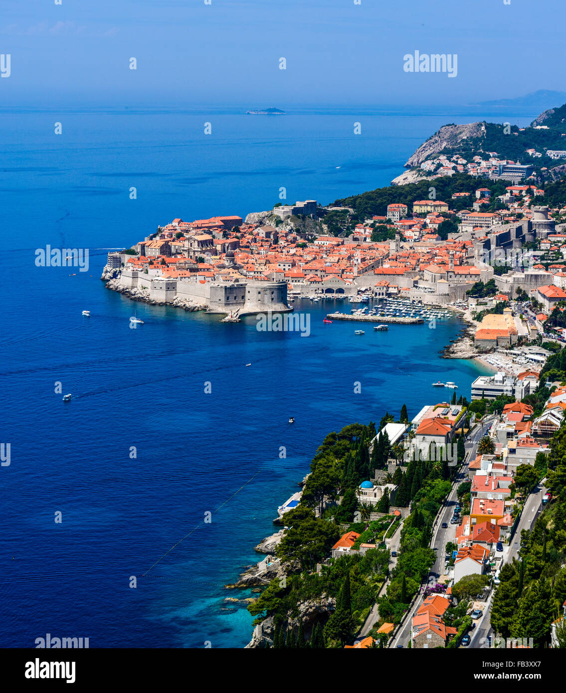 UNESCO Weltkulturerbe Altstadt von Dubrovnik, Dubrovnik, Dalmatien, Kroatien Stock Photo