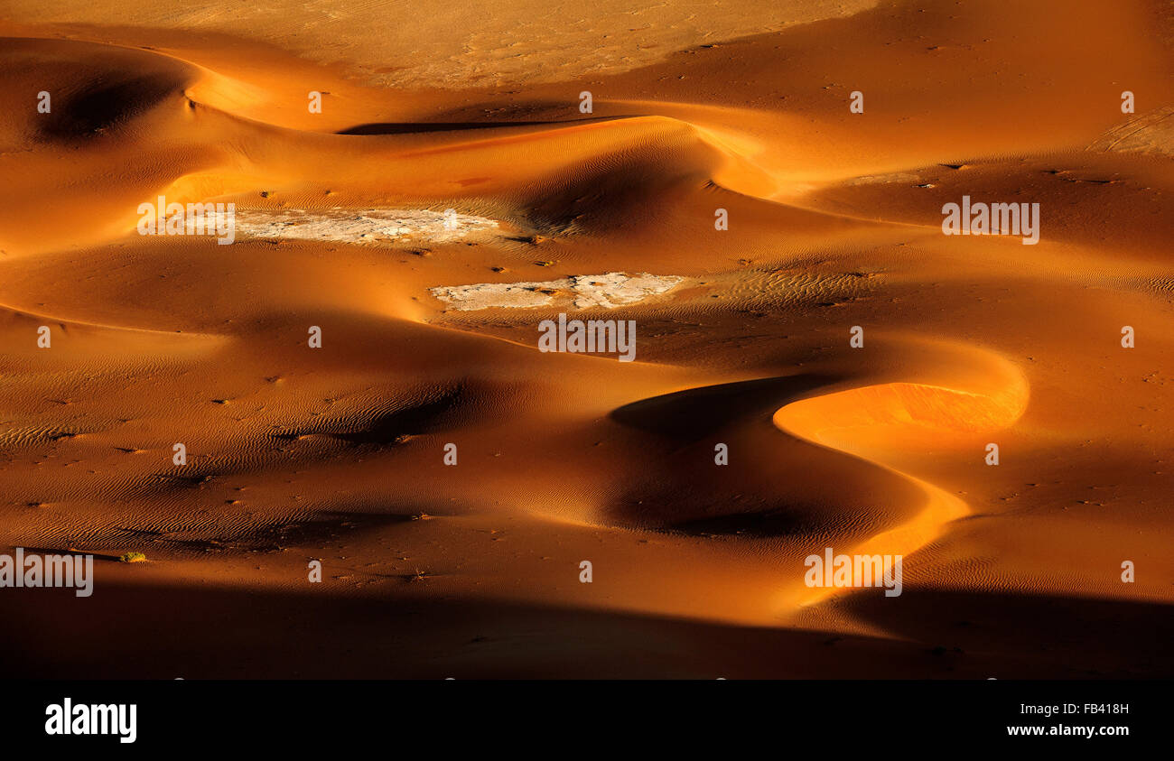 Landscape of Empty Quarter, Rub al Khali Desert, Oman Stock Photo