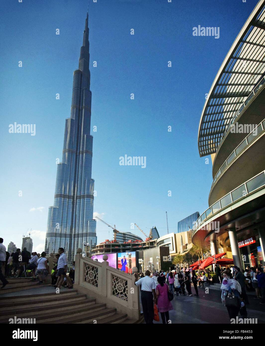 Burj Khalifa Tower Dubai UAE Stock Photo