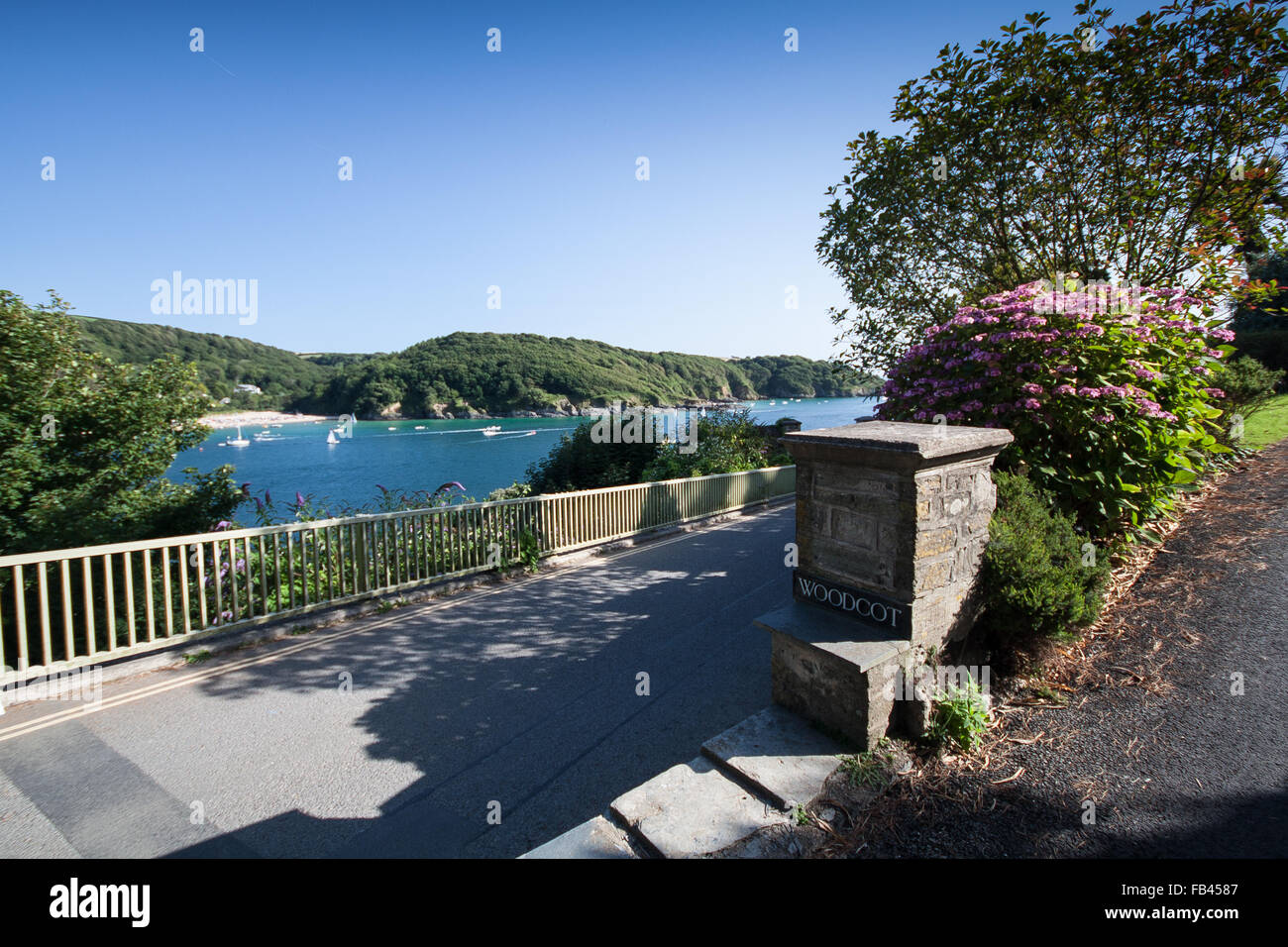 View of Salcombe Estuary from Woodcot Stock Photo