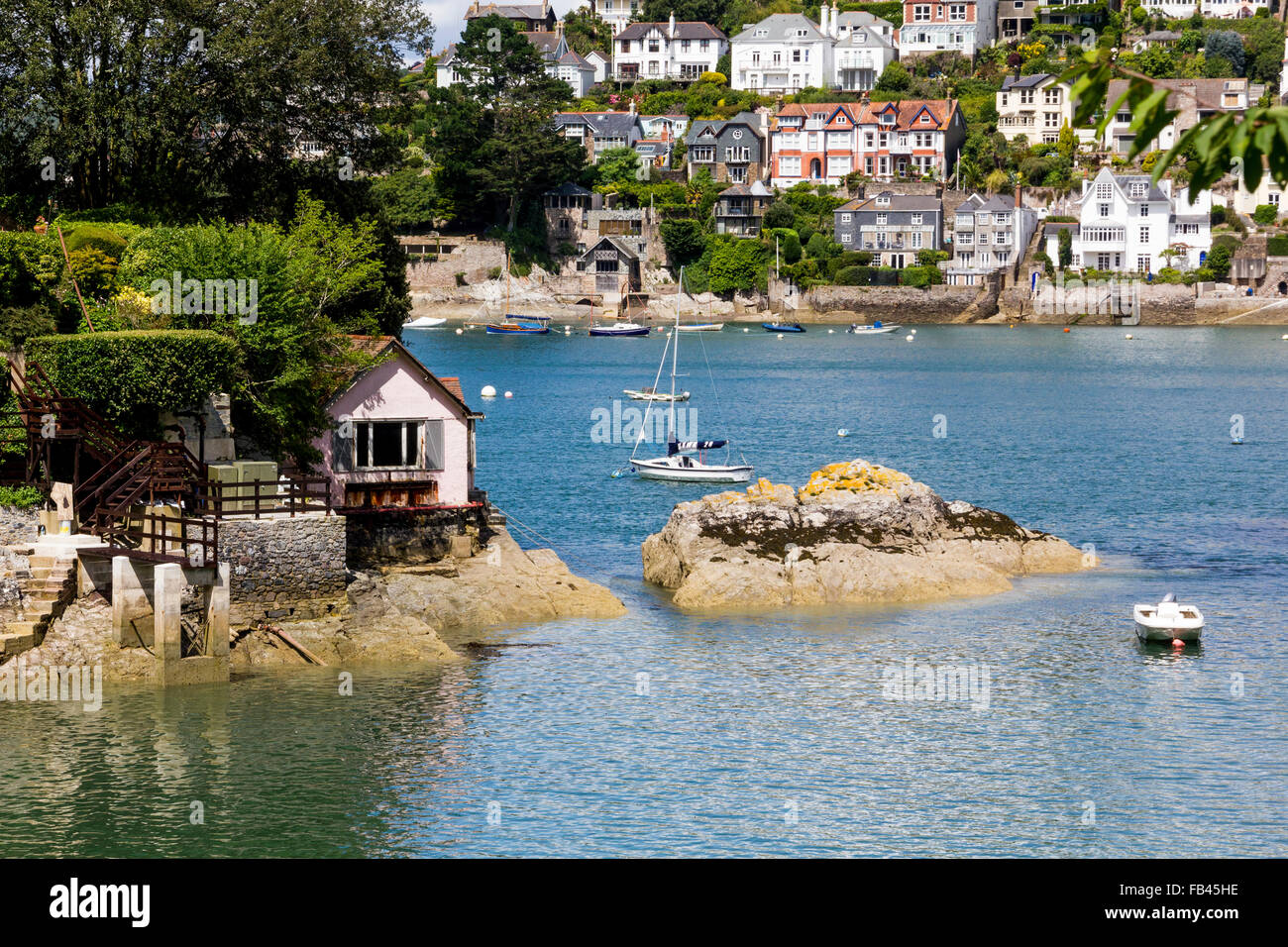 View from Castle Road, Dartmouth, on the River Dart Looking Across to
