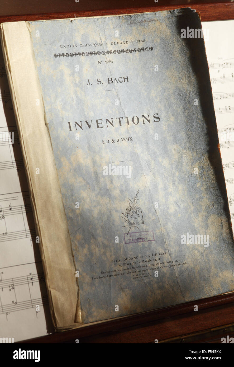 Bach's two and three part inventions Stock Photo