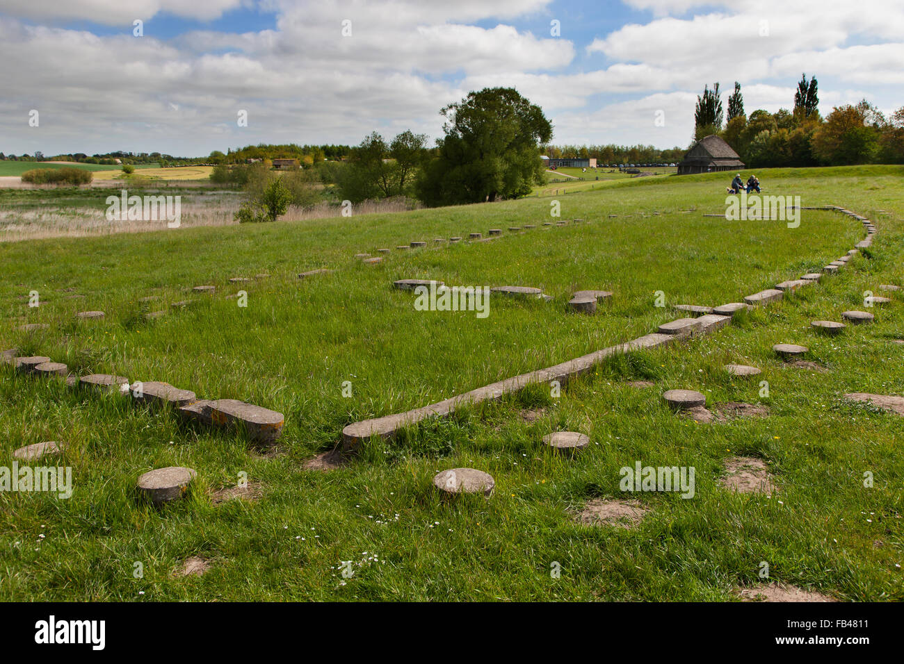 The openair Viking museum at Trelleborg, Slagelse, Zealand, Denmark Stock Photo