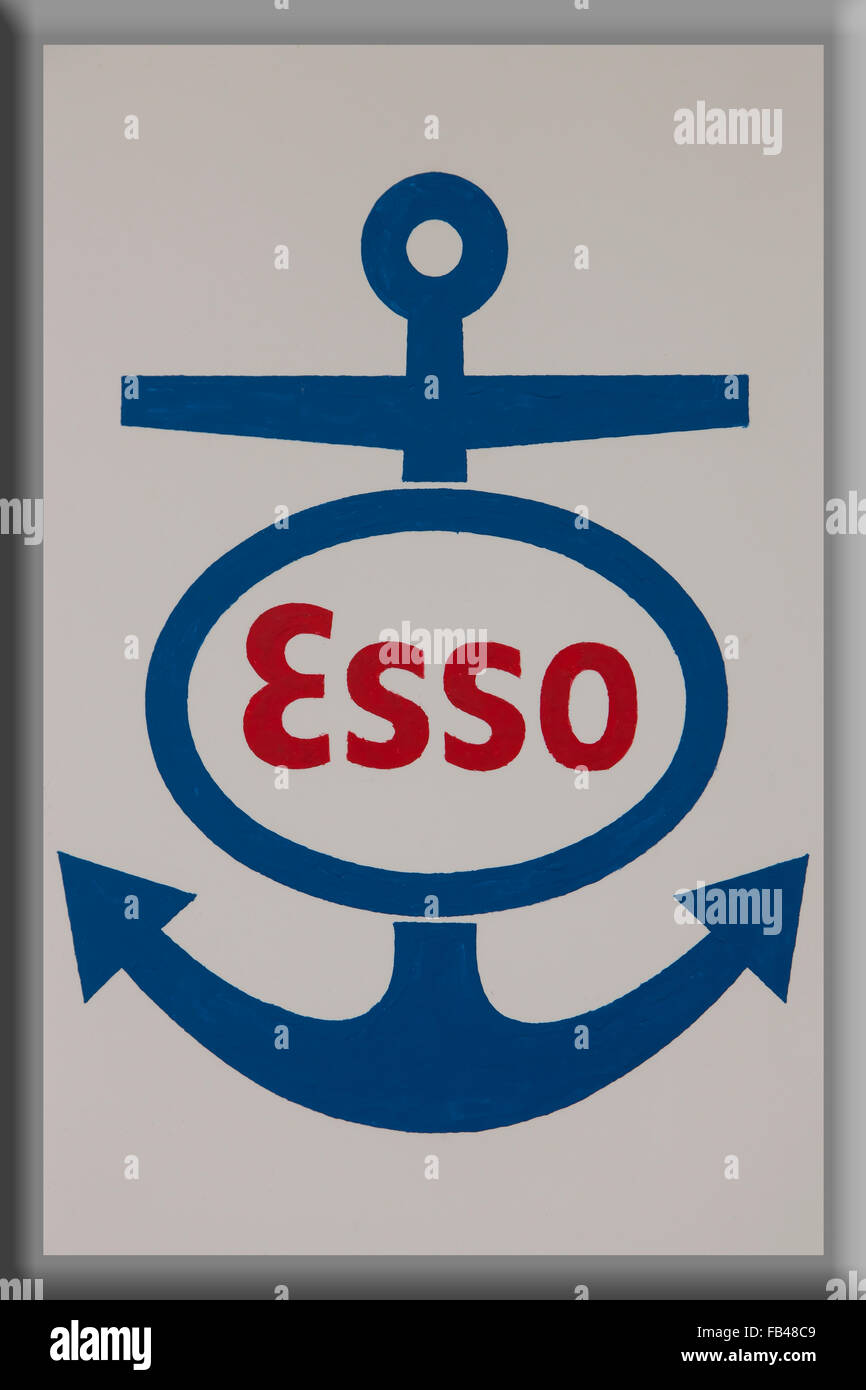 Vintage Esso sign Stock Photo