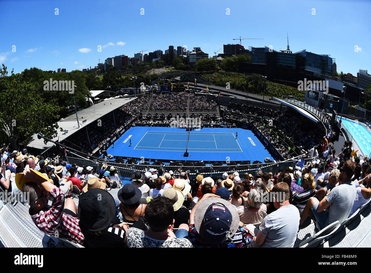 Auckland, New Zealand. 09th Jan, 2016. General view of Centre court during  the Singles Final of the 2016 ASB Classic Womens. ASB Tennis Centre,  Auckland, New Zealand. Saturday 9 January 2016. Credit: