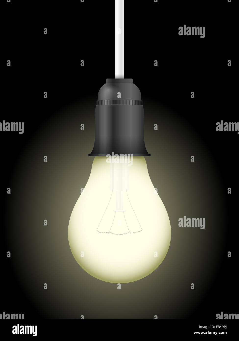 Light bulb on a black background Stock Photo Alamy