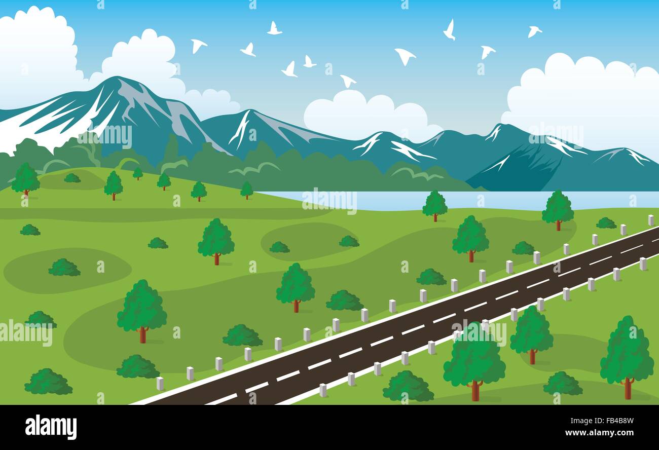 Beauty landscape with mountain background Stock Vector Image & Art - Alamy